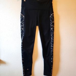Athleta fleece lined reflective running tights leggings small